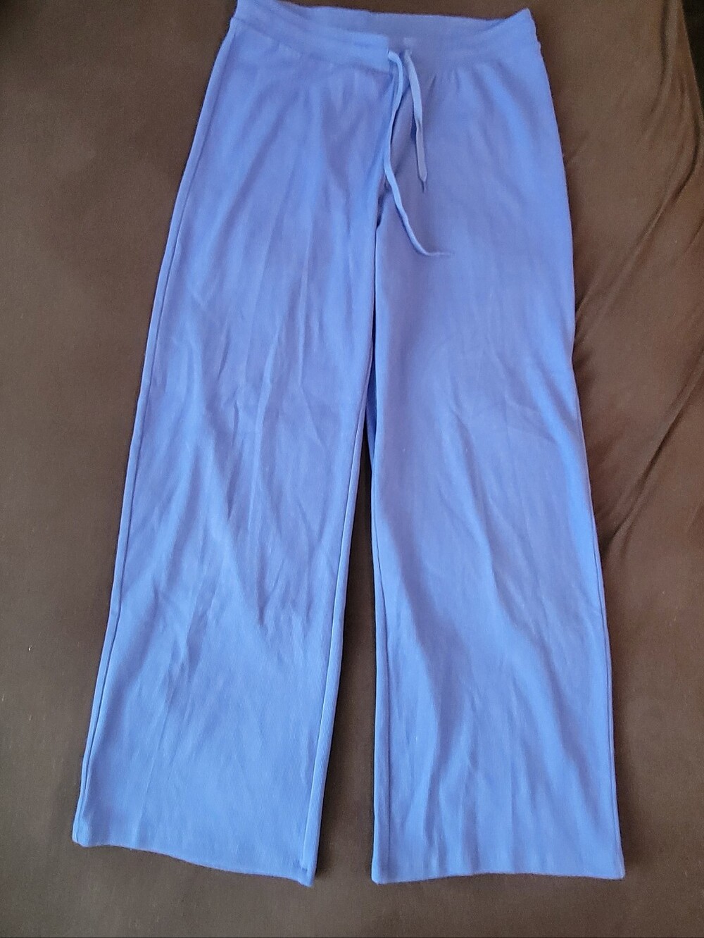 Royal Blue Aritzia Tie-Waist Wide-Leg Sweatpants